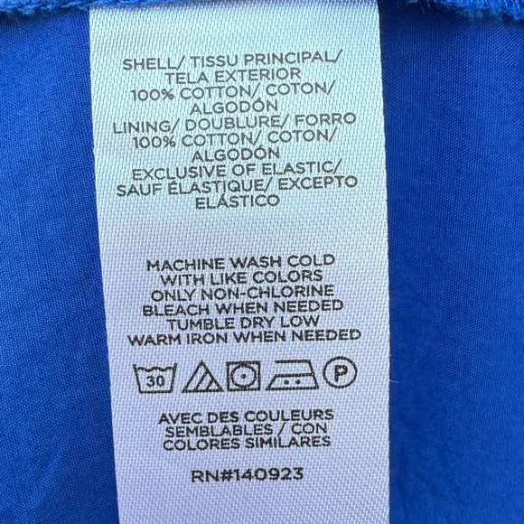 Loft Poplin Tie Back Puff Sleeve Midi Dress Size 10 - Picture 14 of 14